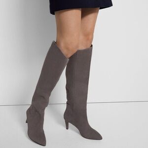 Theory Gray Heeled Boots